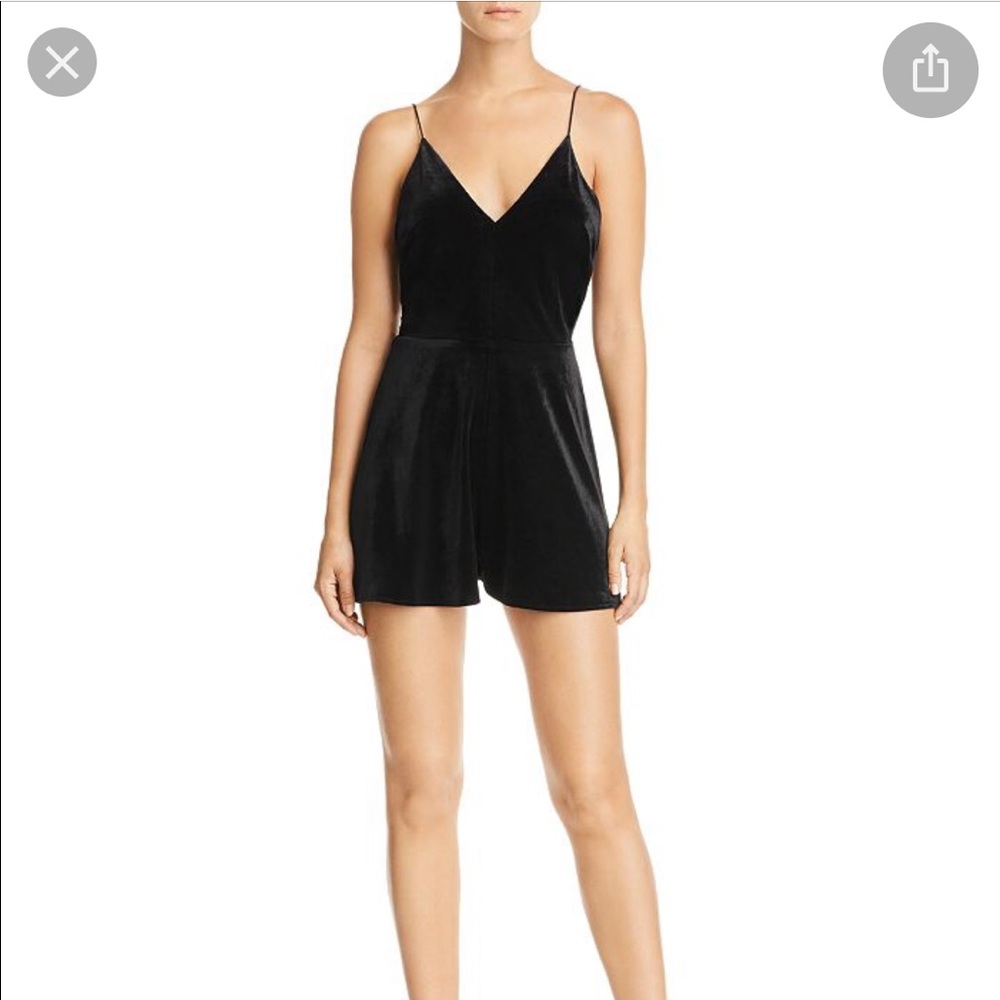 AQUA velvet romper size S , NWT
